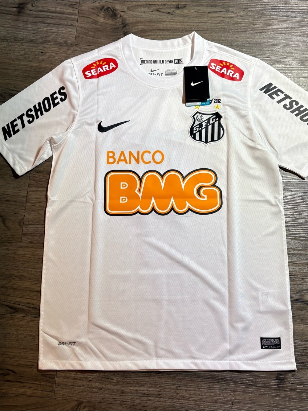 Nike Santos FC Home Jersey - White with Orange Sponsor